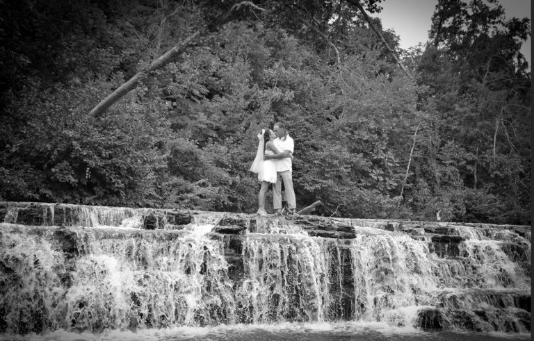 Love on top of a waterfall